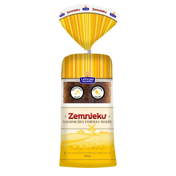 Maize Zemnieku formas saldskābā 600g, Latvijas Maiznieks