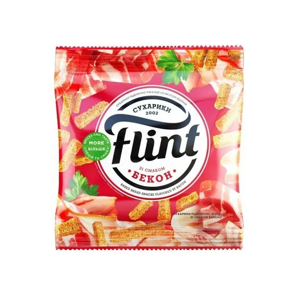 Maizes grauzdiņi kviešu-rudzu ar bekona garšu 35g, Flint