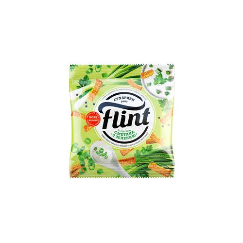 Maizes grauzdiņi kviešu-rudzu, krējuma, zaļumu garša 35g, Flint