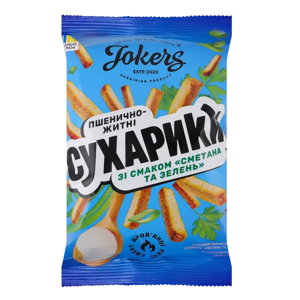 Maizes sausiņi kviešu/ rudzu Sk. krēj. un zaļ. 60g, Jokers