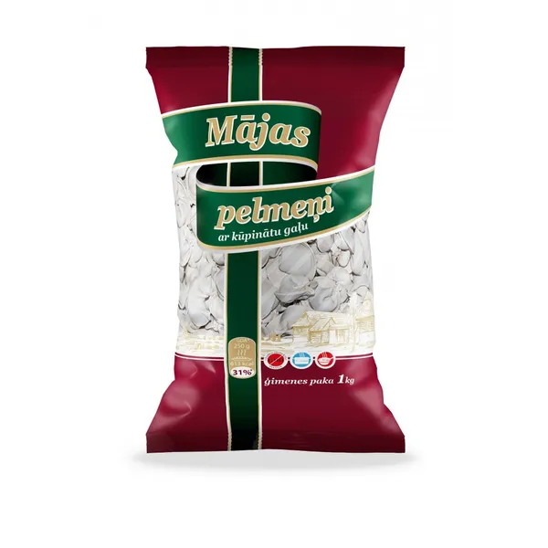 Pelmeņi MĀJAS ar kūpinātu gaļu 1kg