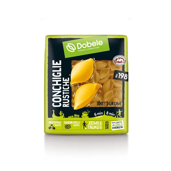 Makaroni Conchiglie (gliemežvāki) 500g, Dobele