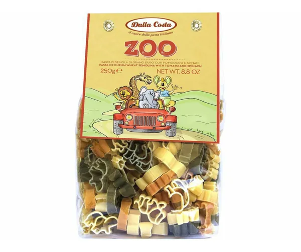 Makaroni ZOO ar tomātu-spinātu 250g