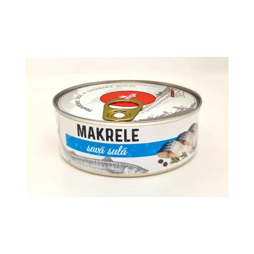 Makrele savā sulā 240g (168g), Banga