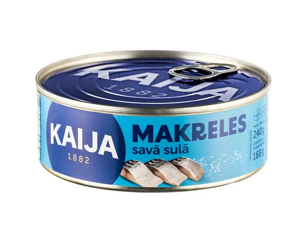 Makreles savā sulā 240g (144g), Kaija