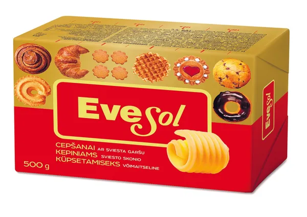 Margarīns cepšanai ar sviesta garšu 500g, EveSol