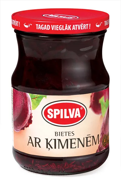 Marinētas bietes ar ķimenēm 580g (330g), Spilva