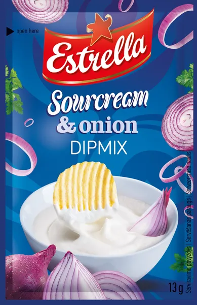 Mērce Dipmix Sourcream  and  Onion 13g, Estrella