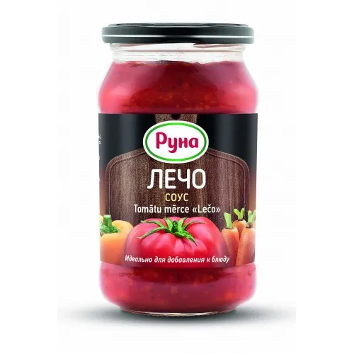 Mērce tomātu Lečo 485g, Runa