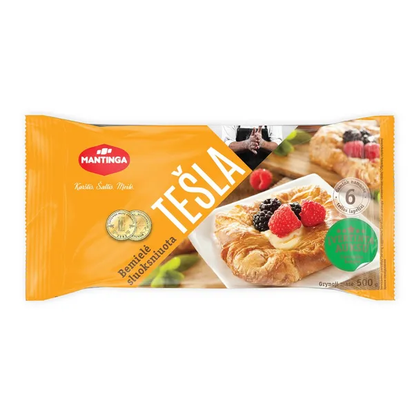 Mīklas kārtainās plāksnes, bezrauga 500g, Mantinga