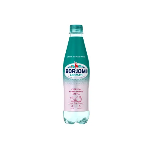 Minerālūdens ar Cherry - Pomegranate aromātu 500ml PET, Borjomi