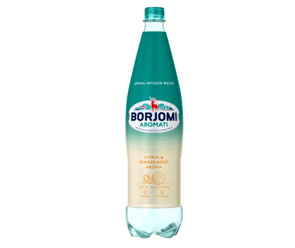 Minerālūdens ar Citrus - Ginger aromātu 1l PET, Borjomi