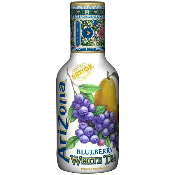 Neg.tējas dzēriens ARIZONA ''White Tea Blueberry'' ar melleņu garšu un saldin., 0.45l PET