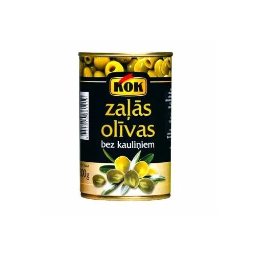 Olīvas zaļās b/k 300g (110g), KOK