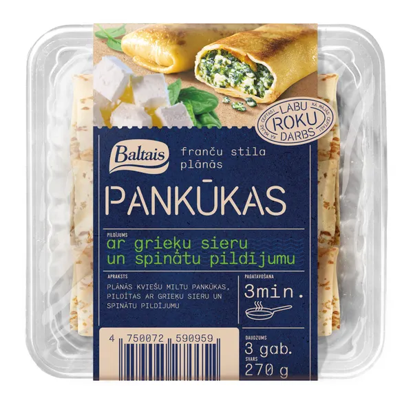 Pankūkas ar grieķu sieru un spinātiem 270g