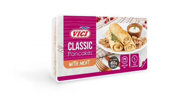 Pankūkas saldētas ar gaļu 280g, Viči