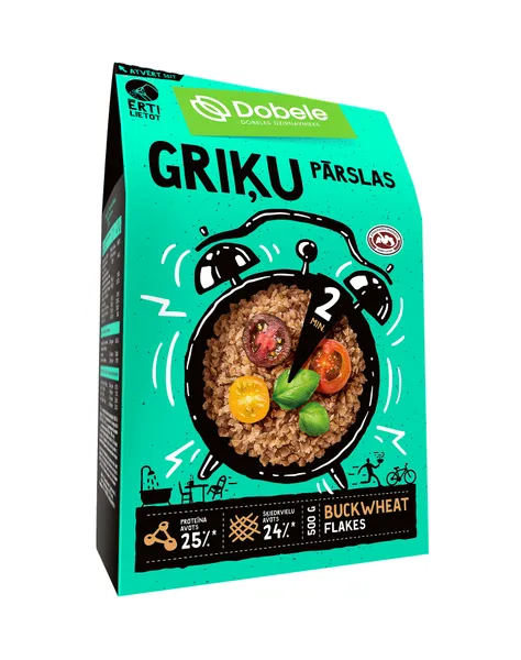 Pārslas griķu (kast.) 500g, Dobele