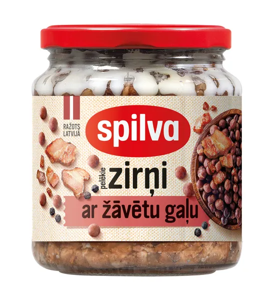 Pelēkie zirņi ar žāvētu gaļu SPILVA 570g