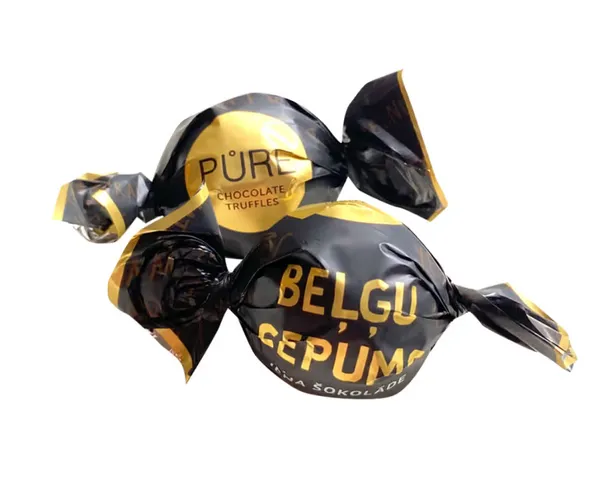 Piena šok. trifeles ar Beļģu cepumu krēma pild., sveramas, Pūre