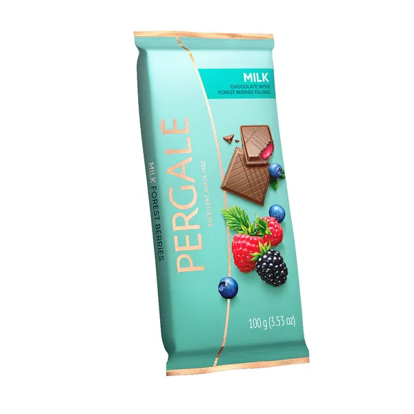Piena šokolāde PERGALE ar meža ogu pildījumu 100g