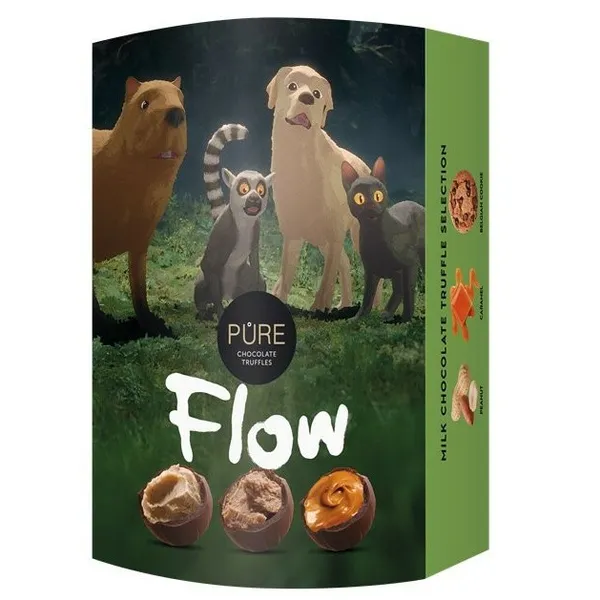 Piena šokolādes trifeļu izlase "Straume" 108g PURE