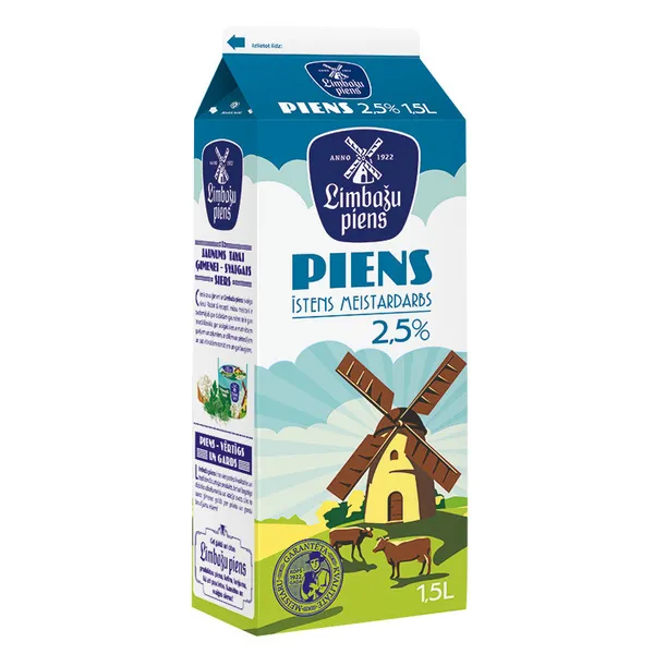 Piens Lielais LIMBAŽU PIENS 2.5% 1.5L