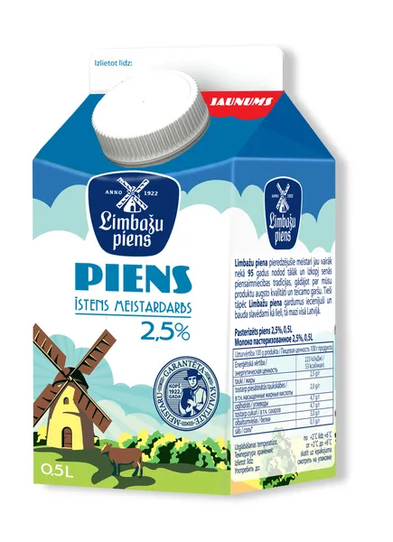 Piens LIMBAŽU PIENS 2.5% 0.5L