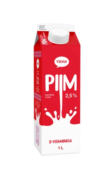 Piens ar D vitamīnu 2.5% 1l, Tere