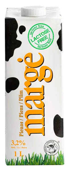 Piens bez laktozes 3.2% UHT 1l, Marge