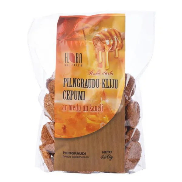 Cepumi pilngraudu FLORA ar medu un kanēli 450g