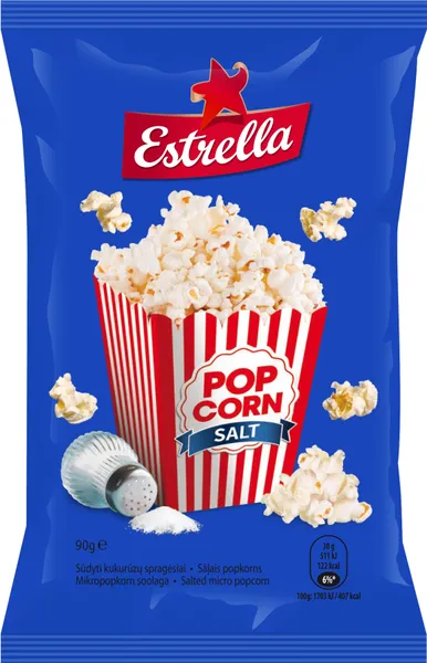 Popkorns Estrella ar sāli 90g