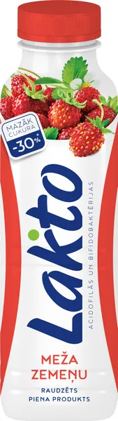 Raudz.piena prod.Lakto Rasa meža zemeņu 450g