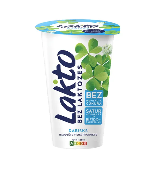Raudzēts piena produkts LAKTO bez laktozes 200g