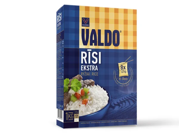 Rīsi Valdo Ekstra 1kg (8x125g)