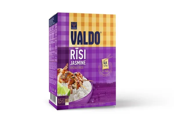 Rīsi Jasmine 4x125g, Valdo