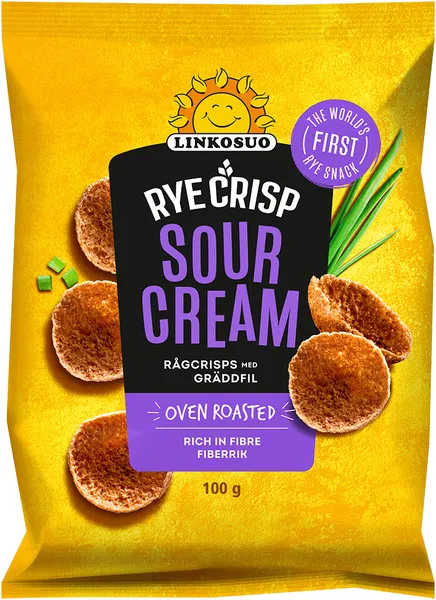 Rudzu sausmaizītes ar skābā krējuma garšu 100g, Linkosuo