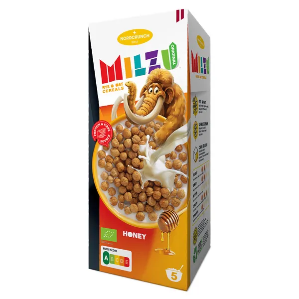 Rudzu un auzu bumbiņas ar medu Organic 150g, Milzu Originals