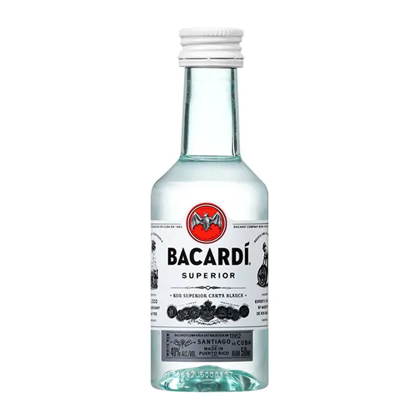 Rums BACARDI Carta Blanca, 40%, 0.05l