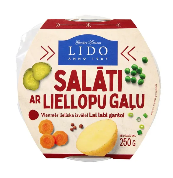 Salāti ar liellopu gaļu 250g, Lido