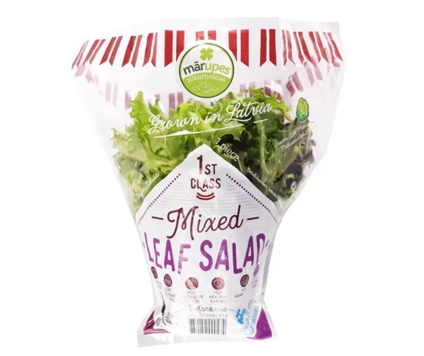 Salāti lapu mix, fasēti, 2.šķ., gab.