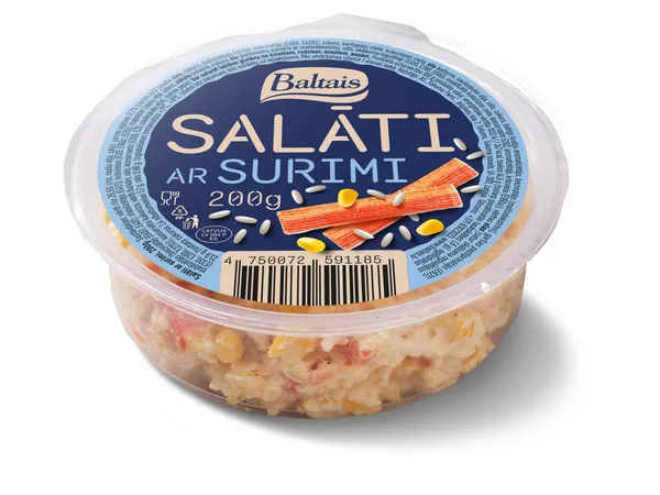 Salāti Rīsu ar surimi 200g, Baltais