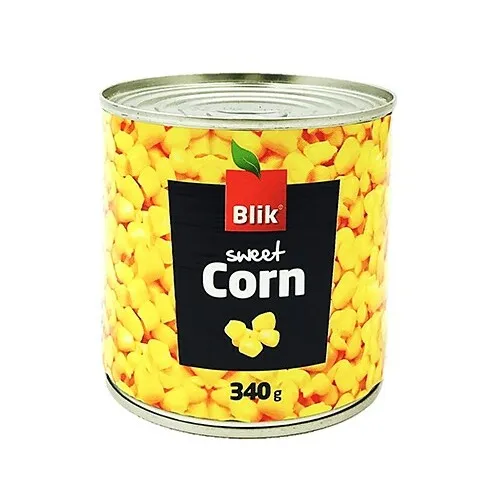 Saldā kukurūza 340g (285g), Blik