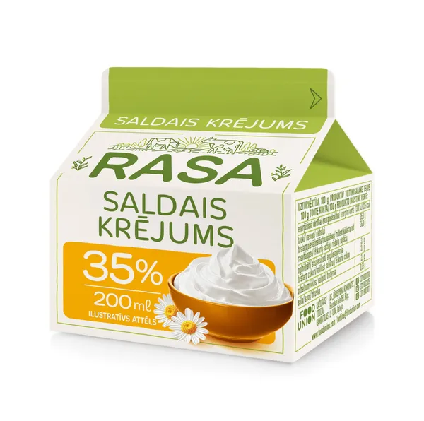 Saldais krējums 35% 200ml, Rasa