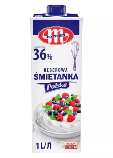 Saldais krējums MLEKOVITA 36% UHT 1l