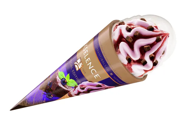 Saldējums Ekselence upeņu - Rīgas melnā b. konuss 240ml/130g