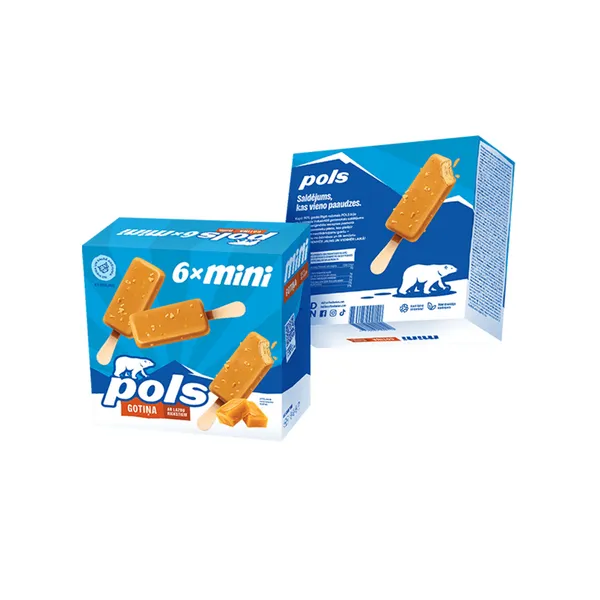 Saldējums Gotiņa ar lazdu riekstiem glazūrā POLS 240g