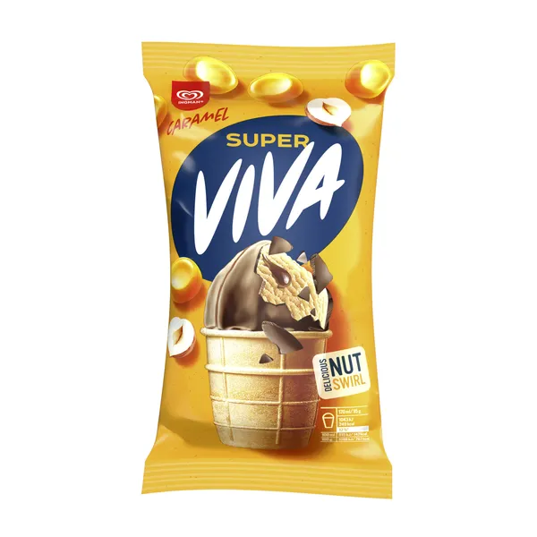 Saldējums krējuma Super Viva karameļu 170ml/95g, Ingman