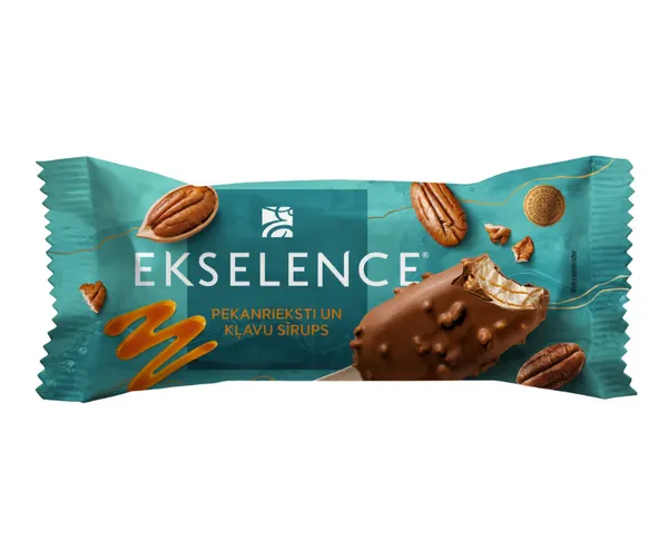 Saldējums EKSELENCE pekanriekstu uz kociņa 70g