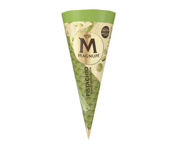 Saldējums Pistachio and White choco cone 115ml/ 82g, Magnum