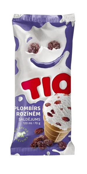 Saldējums Tio plombīra ar rozīnēm 120ml/70g